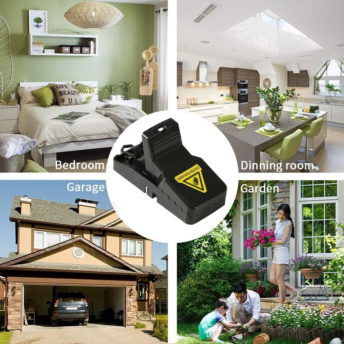 6pcs Reusable Snap Rat Traps Automatic Mouse Catcher Home Control