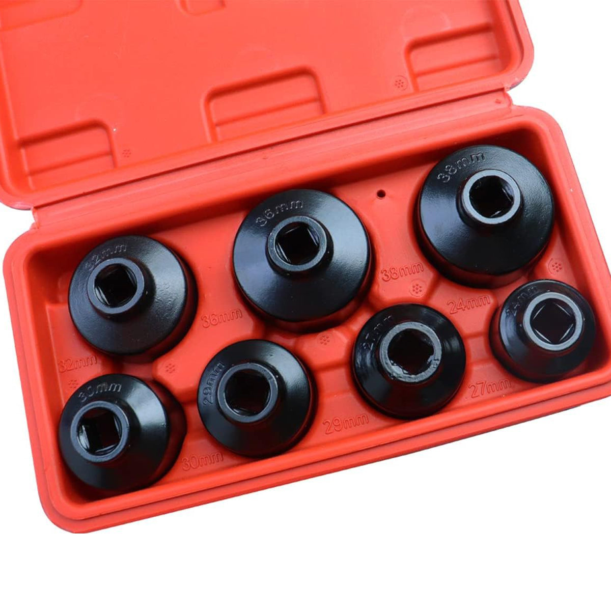 7-Piece Oil Filter Wrench Socket Set for 3/8-In Drive Oil Changes