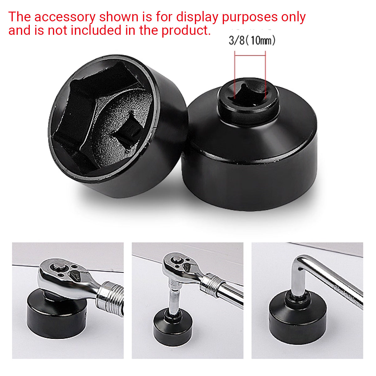 7-Piece Oil Filter Wrench Socket Set for 3/8-In Drive Oil Changes