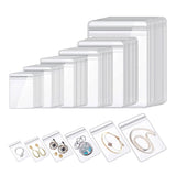 100pcs PVC Self-Sealing Jewelry Bags Dustproof Anti-Oxidation