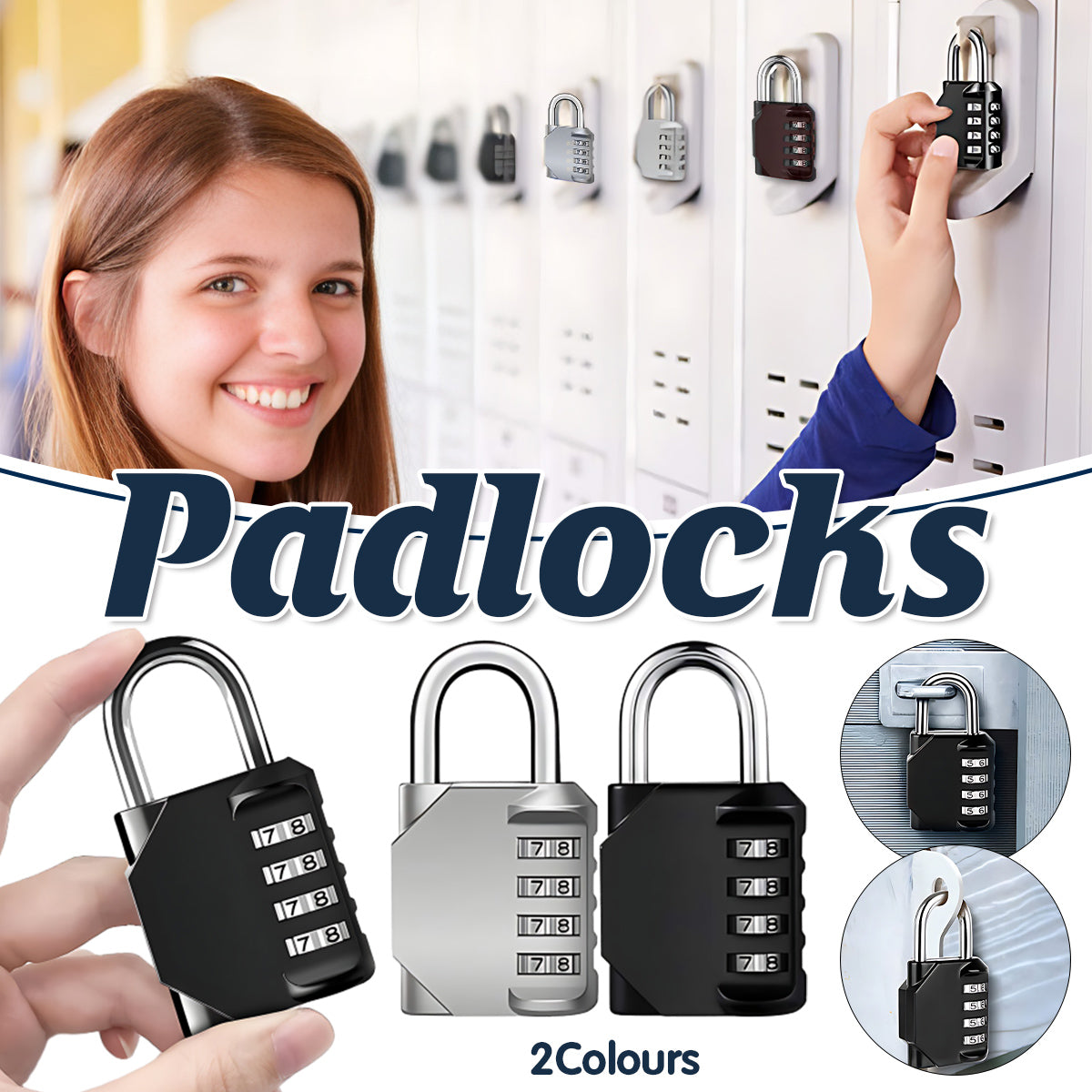 4 Digit Waterproof Combination Padlock for Gate Locker Outdoor