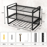 Heavy Duty Wall Mount Power Tool Rack 3 Layer Organizer