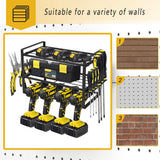 Heavy Duty Wall Mount Power Tool Rack 3 Layer Organizer