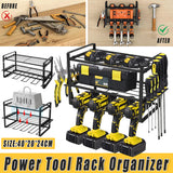 Heavy Duty Wall Mount Power Tool Rack 3 Layer Organizer