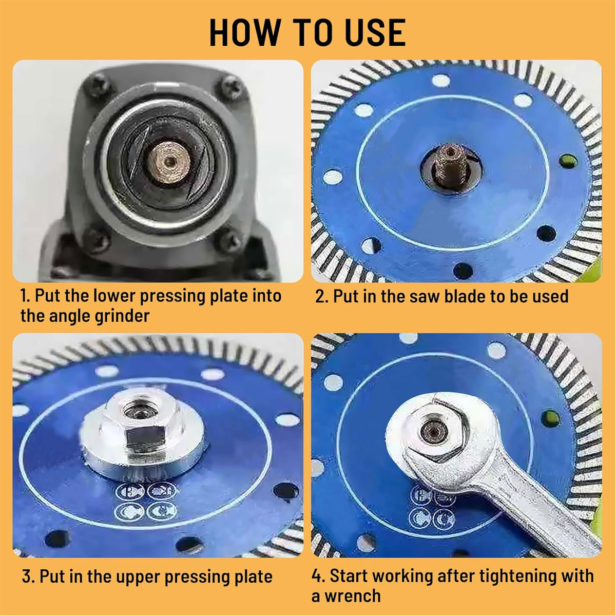 20PCS Angle Grinder Hex Four-Hole Stainless Steel Press Nut Set