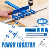 Woodworking Drill Guide Punch Locator Ruler for Furniture Carpentry
