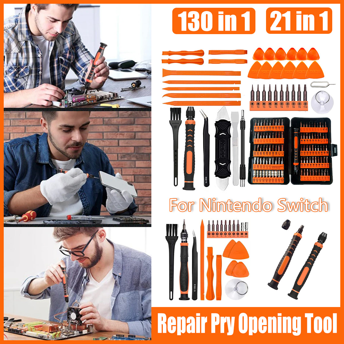 21/130 in 1 Screwdriver Set Multi-Functional Repair Tool