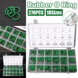 270PCS Automotive Green Rubber O-Ring Seal Repair Kit Set