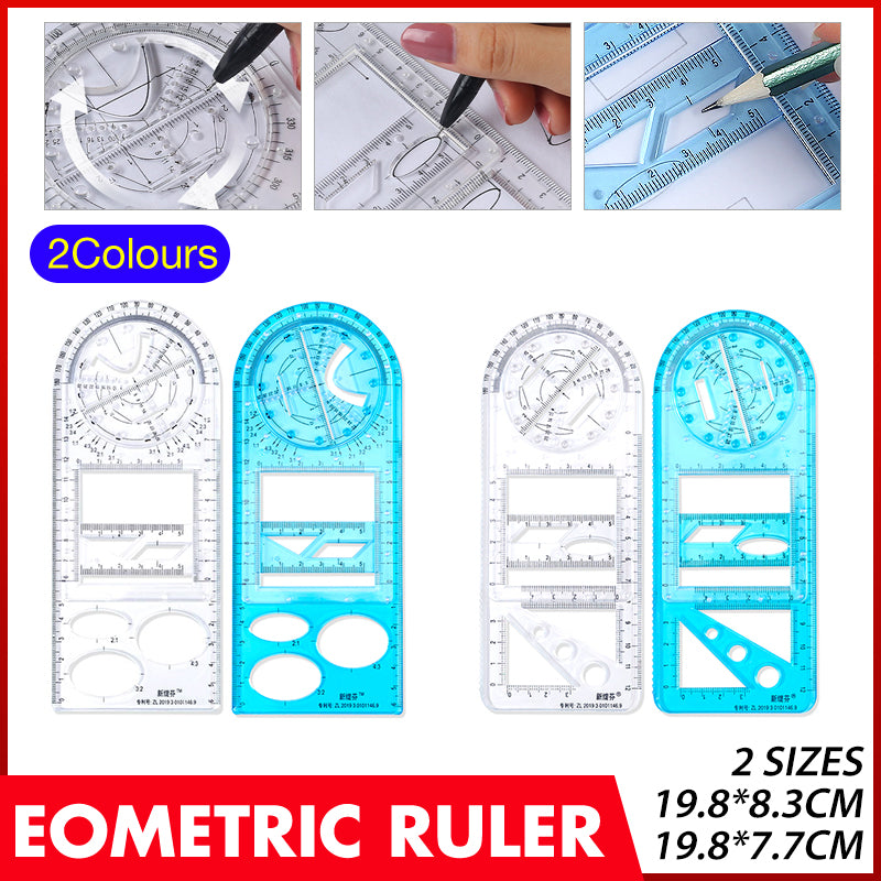 Multifunctional Geometric Ruler Mathematics Drawing Tools