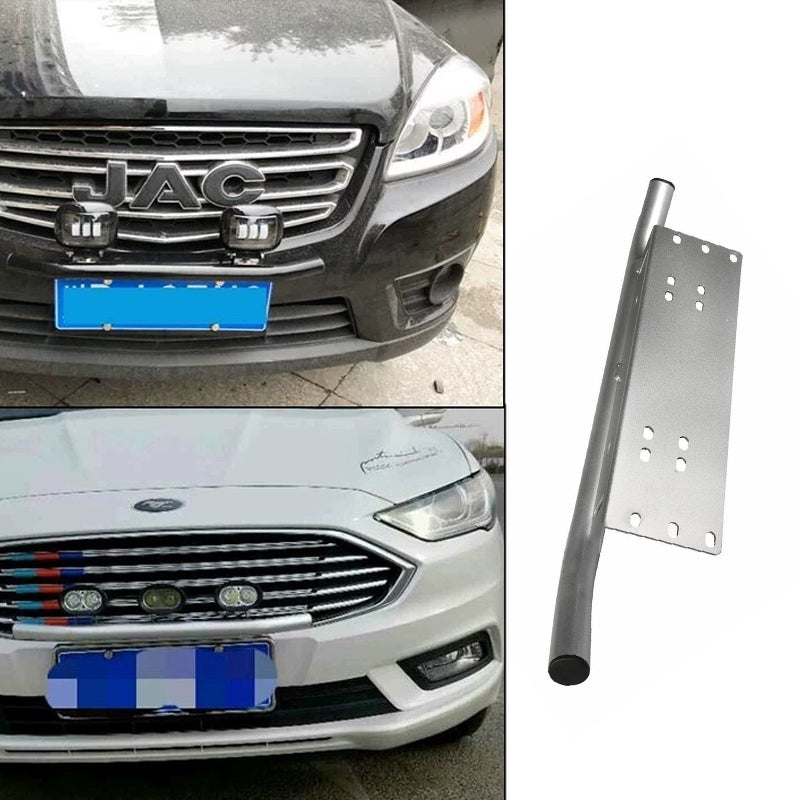 Universal Silver Bullbar Number Plate Mounting Bracket for Driving LED Light Bars