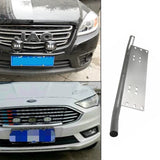 Universal Silver Bullbar Number Plate Mounting Bracket for Driving LED Light Bars