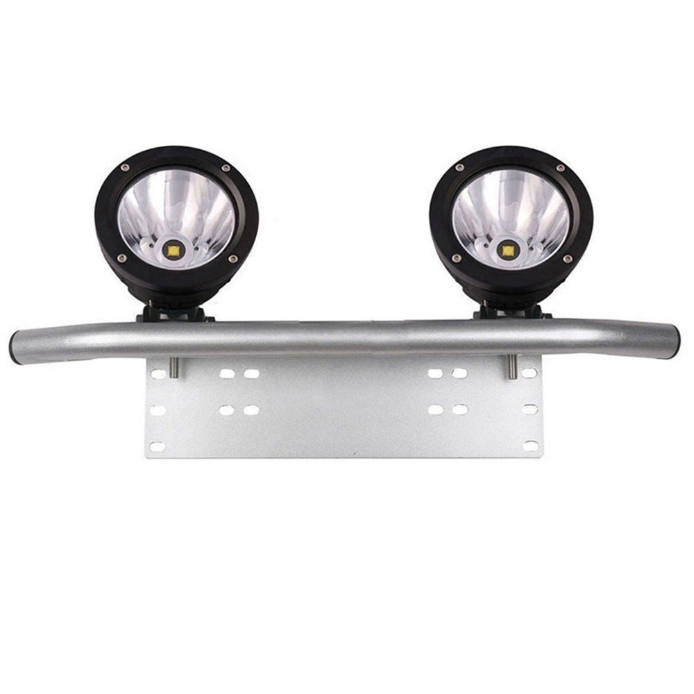 Universal Silver Bullbar Number Plate Mounting Bracket for Driving LED Light Bars