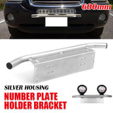 Universal Silver Bullbar Number Plate Mounting Bracket for Driving LED Light Bars