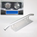 Universal Silver Bullbar Number Plate Mounting Bracket for Driving LED Light Bars