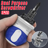 2PCS Ratchet Stubby Screwdriver Set Telescopic Dual-Purpose