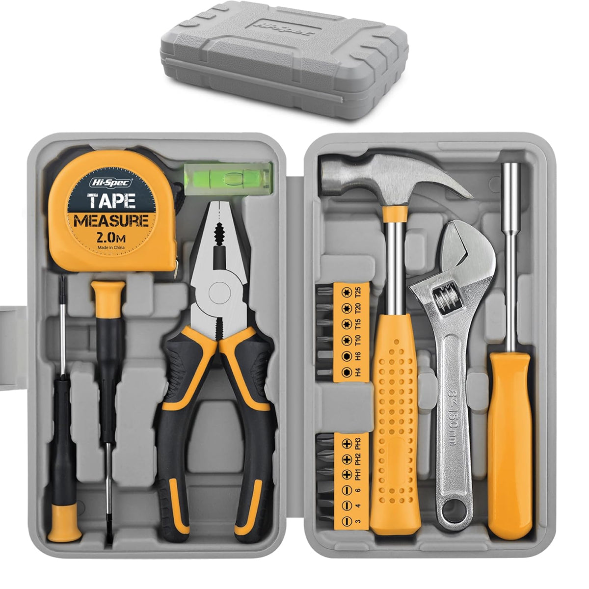 20PCS Home Repair Tool Kit with Wrench Hammer and Bits