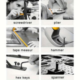 20PCS Home Repair Tool Kit with Wrench Hammer and Bits