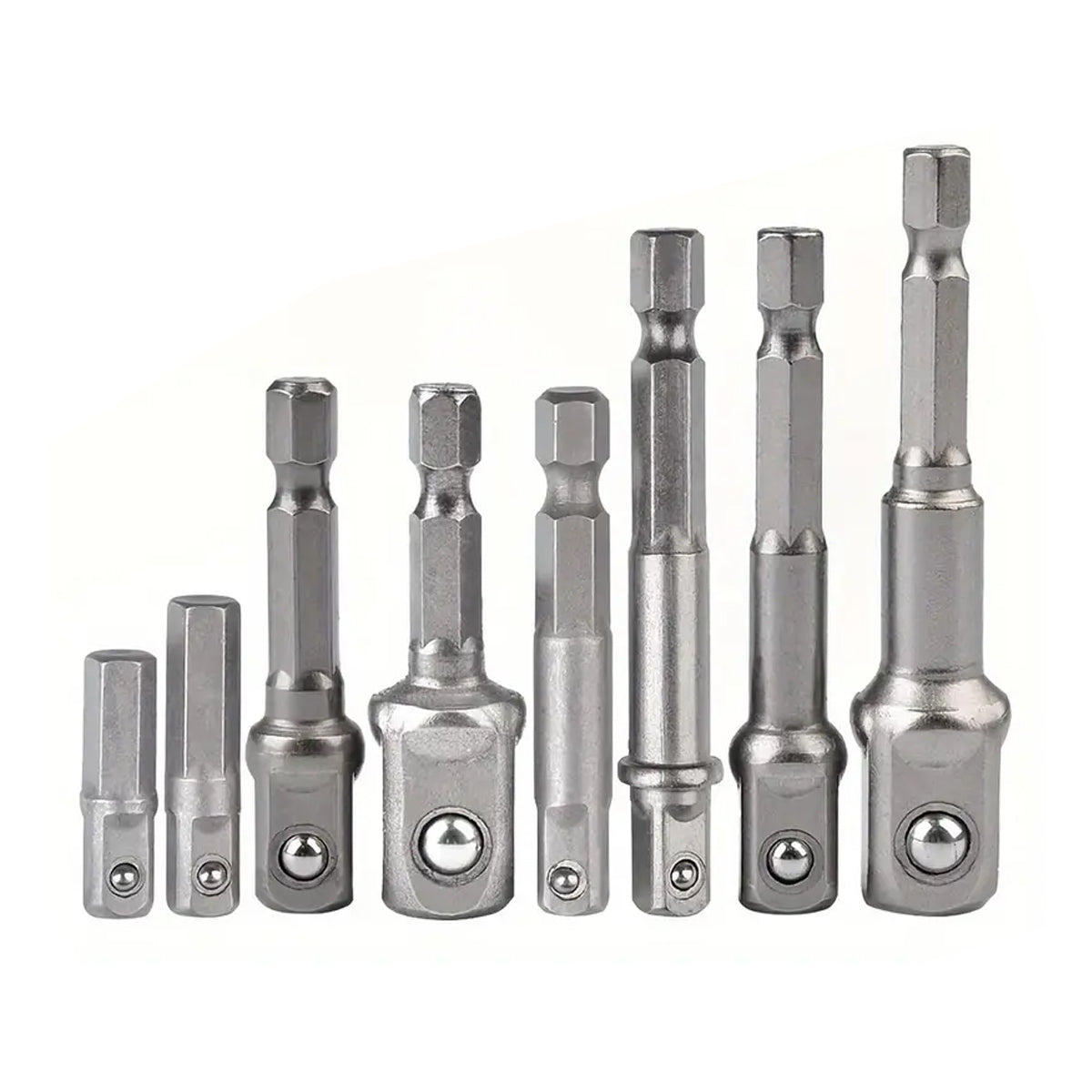 8PCS Hex Shank Socket Adapter Set for Drill Impact Driver