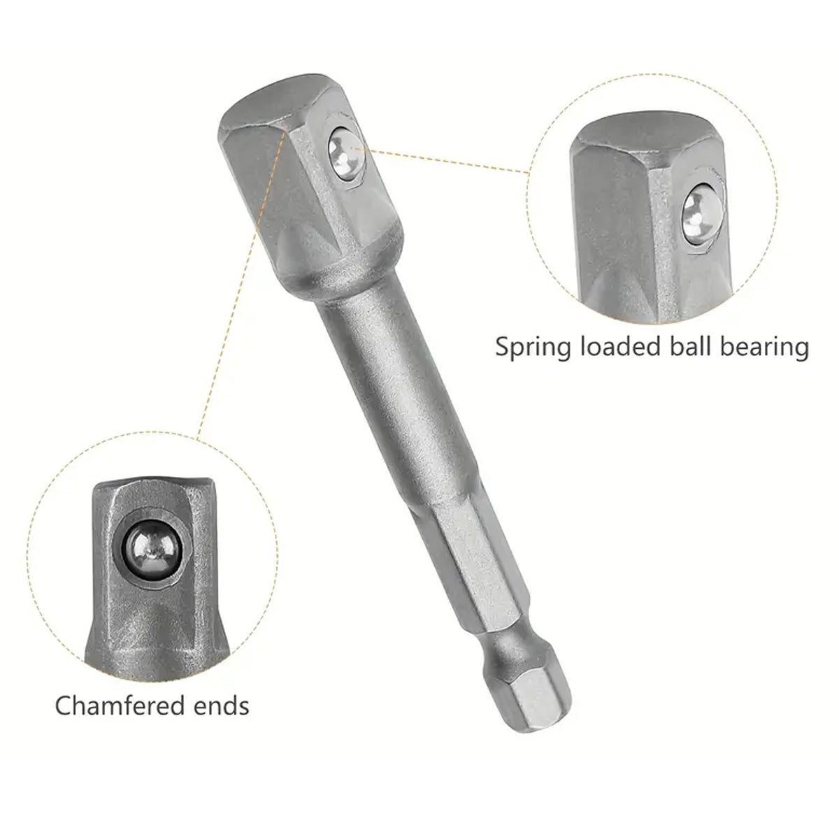 8PCS Hex Shank Socket Adapter Set for Drill Impact Driver