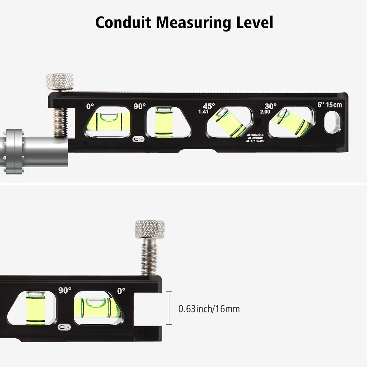 Small Aluminum Alloy Spirit Level Precision Measuring Tool