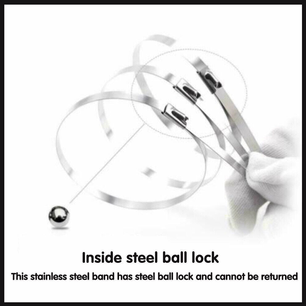 Stainless Steel Cable Ties SS304 Marine Grade Zip Strap Locking Wrap