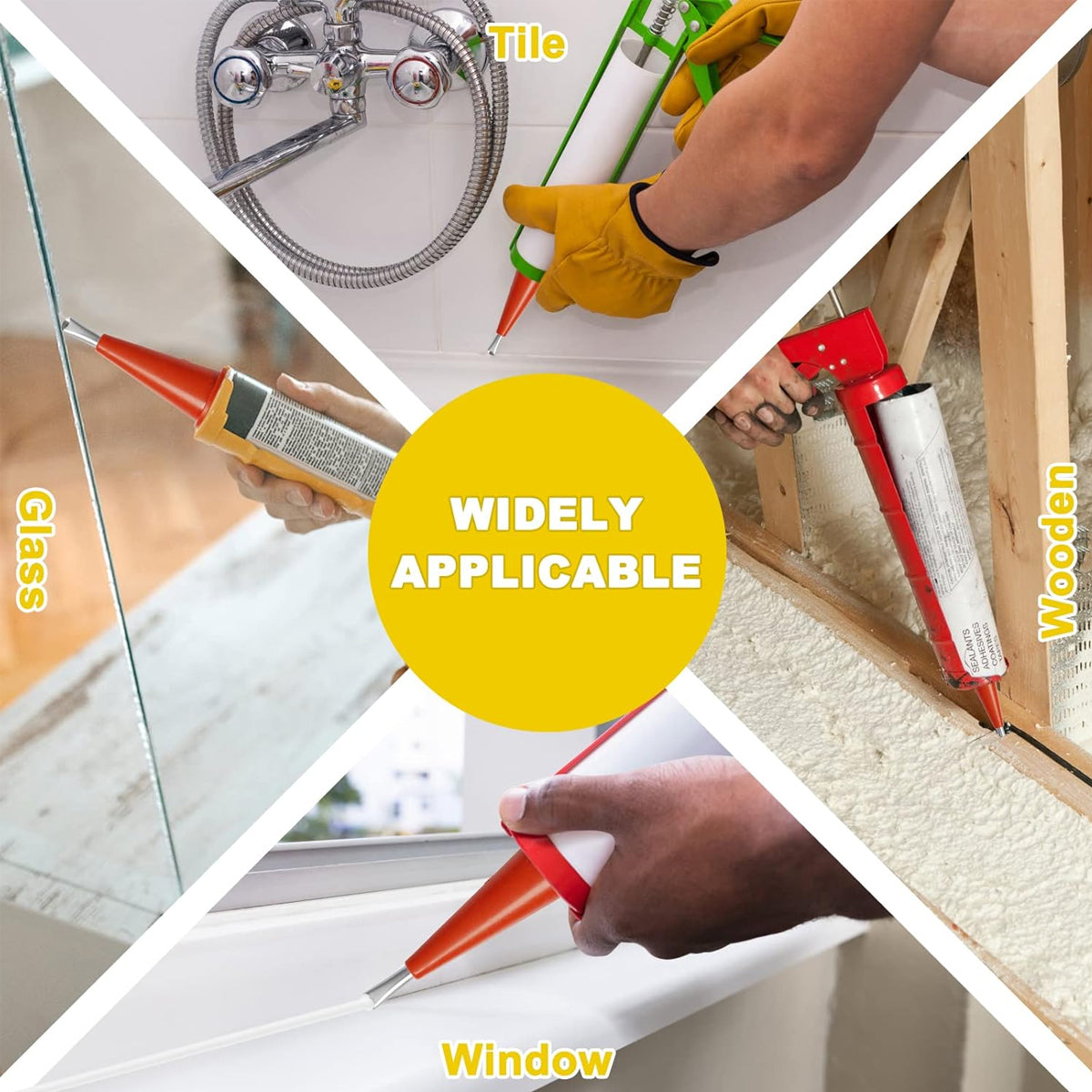 23PCS V-Shaped Rubber Nozzle Tool Kit for Caulking Sealing