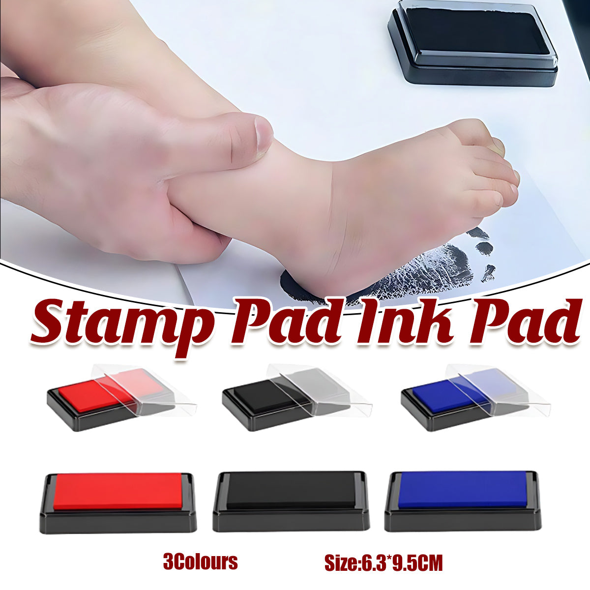 Stamp Pad Ink Pad for Fingerprints and Stamping 63*95mm