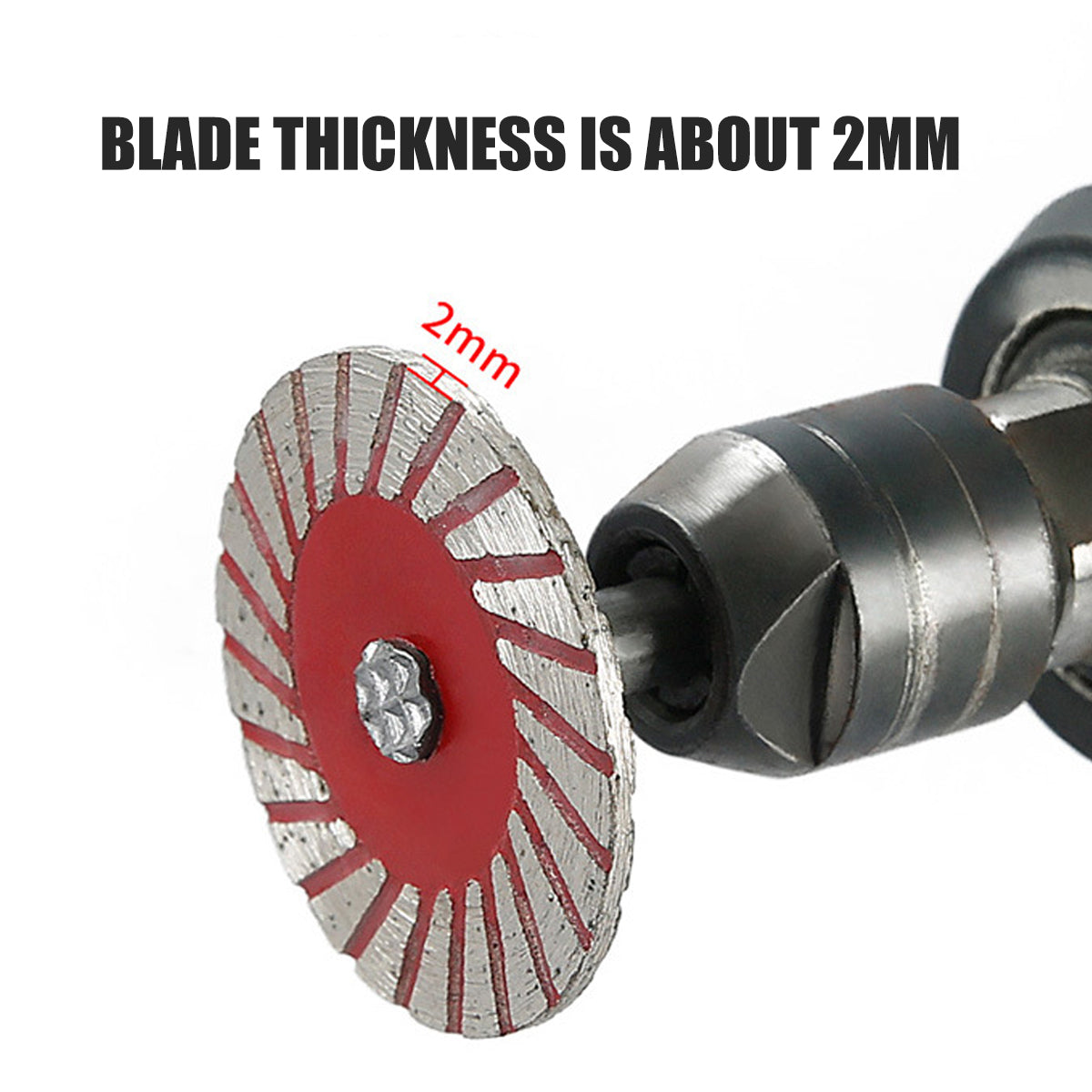 10PCS 40mm Stone Engraving Cutting Blades Diamond Rotary Tool Discs with Handle
