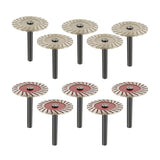 10PCS 40mm Stone Engraving Cutting Blades Diamond Rotary Tool Discs with Handle