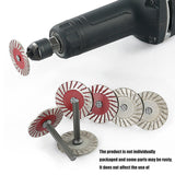 10PCS 40mm Stone Engraving Cutting Blades Diamond Rotary Tool Discs with Handle