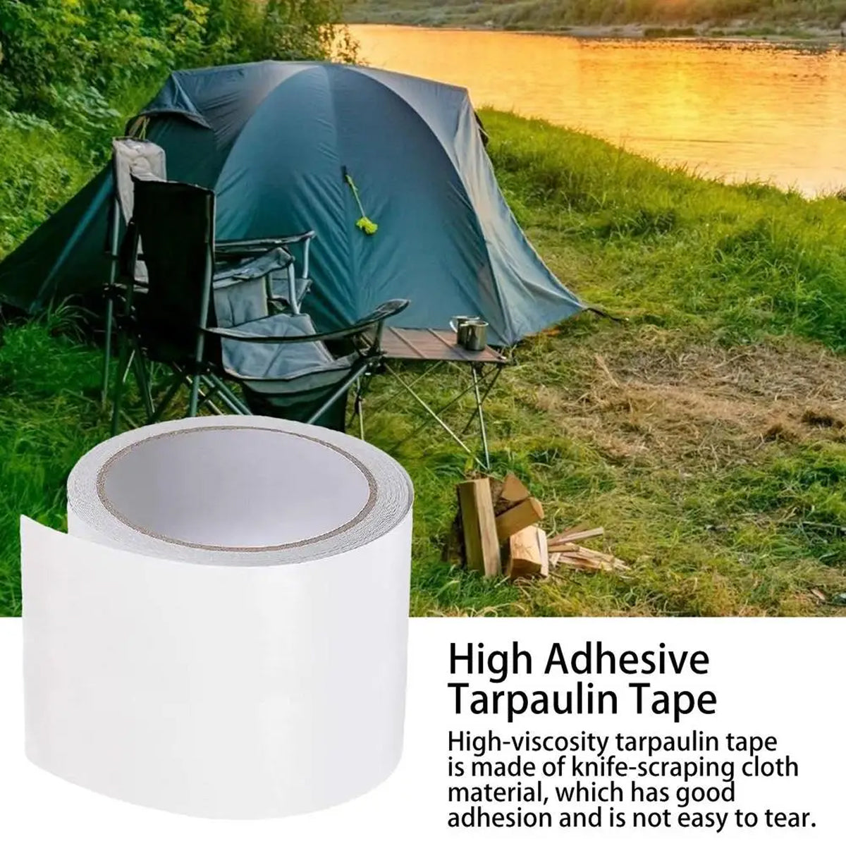 High Adhesive Tarpaulin Repair Tape Waterproof Tent Awning Patch