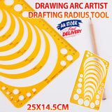 Drafting Circle Template Radius Drawing Stencil Tool