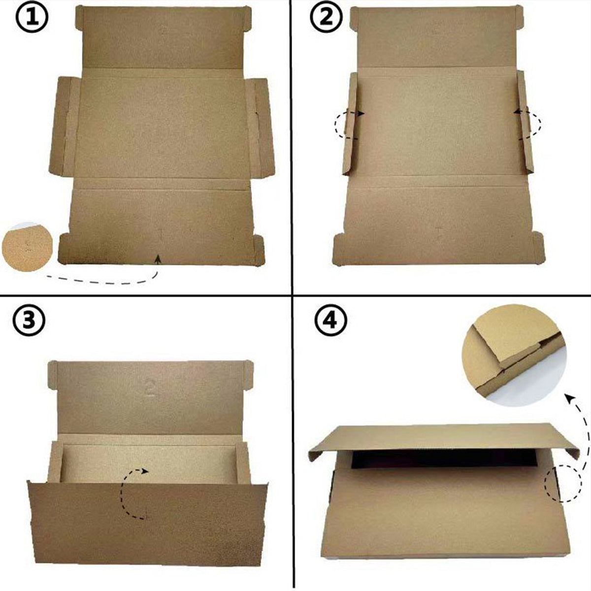 50PCS Kraft Paper Shipping Boxes for Warehouse Ecommerce Packing Storage