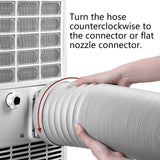 Portable AC Exhaust Hose 13/15cm Extendable Vent Pipe PP Steel Wire