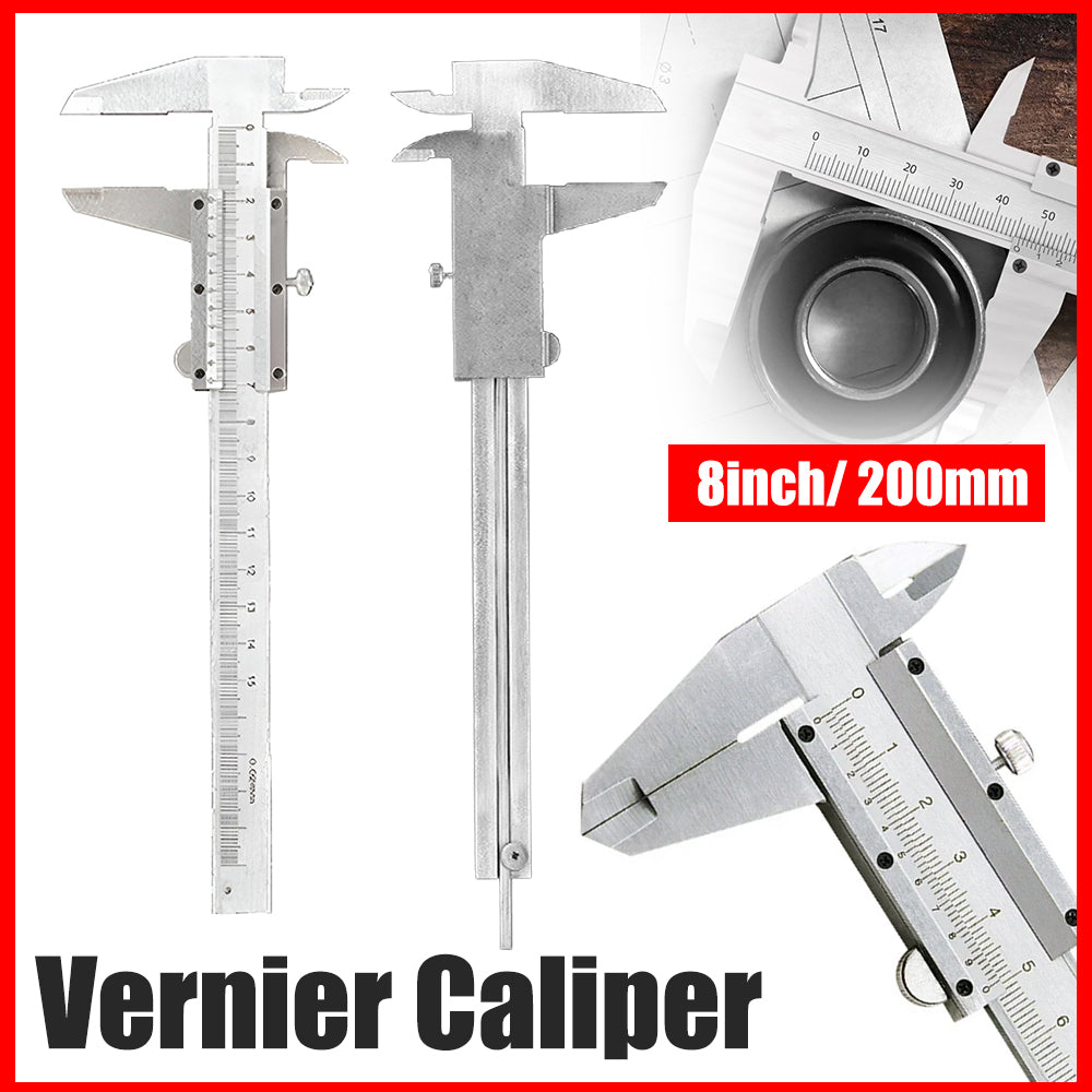 Stainless Steel Vernier Caliper 200mm Precision Measuring Tool