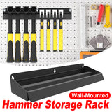Wall Mounted Metal Tool Rack Carbon Steel Organizer for Warehouse Tools