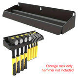 Wall Mounted Metal Tool Rack Carbon Steel Organizer for Warehouse Tools