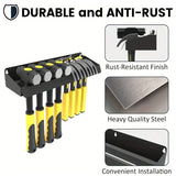 Wall Mounted Metal Tool Rack Carbon Steel Organizer for Warehouse Tools