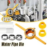6PCS Plumbing Pipe Thread Die Set for Plastic Water Pipes