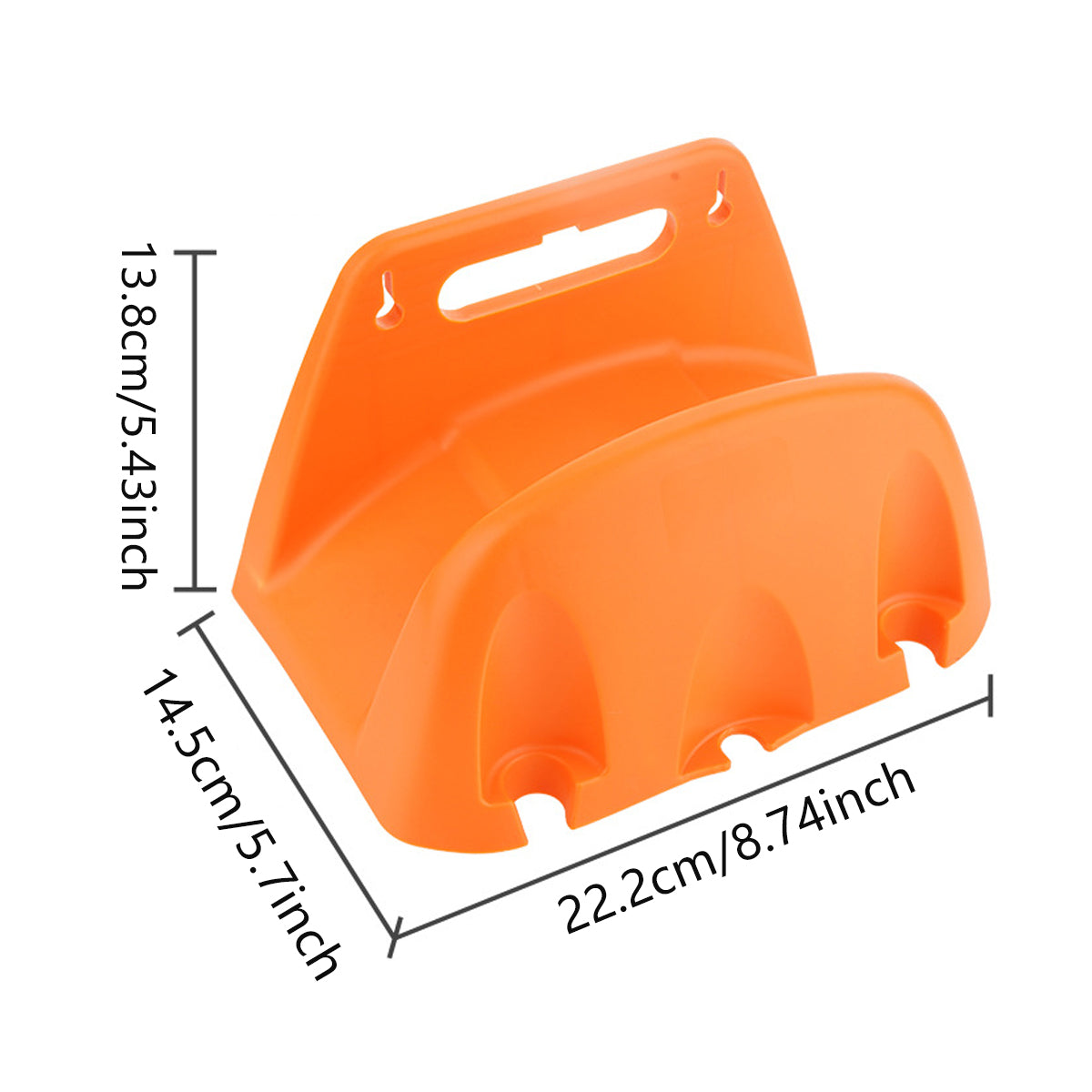 3pcs Wall Mounted Hose Holder Rack Plastic Garden Storage Organizer