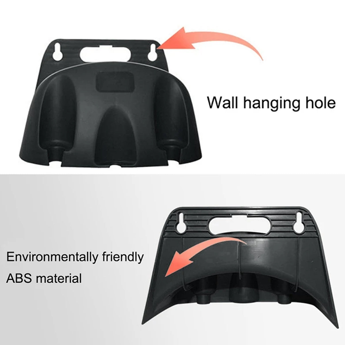 3pcs Wall Mounted Hose Holder Rack Plastic Garden Storage Organizer