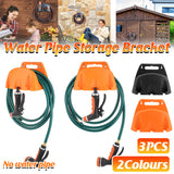 3pcs Wall Mounted Hose Holder Rack Plastic Garden Storage Organizer