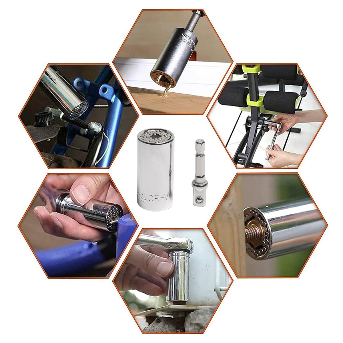 Universal Socket Grip Multi Function Ratchet Wrench Power Drill Tool Set