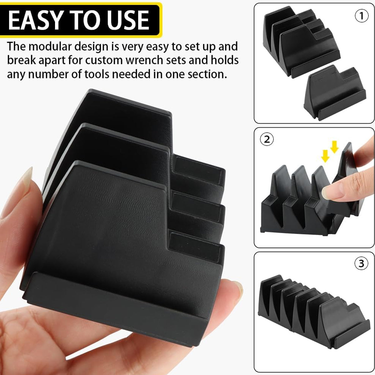 Magnetic Modular Wrench Holder Rack for Warehouse Tool Storage