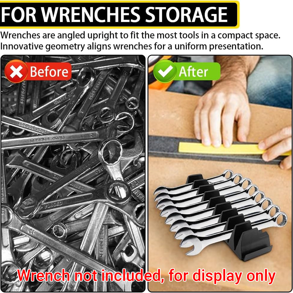 Magnetic Modular Wrench Holder Rack for Warehouse Tool Storage