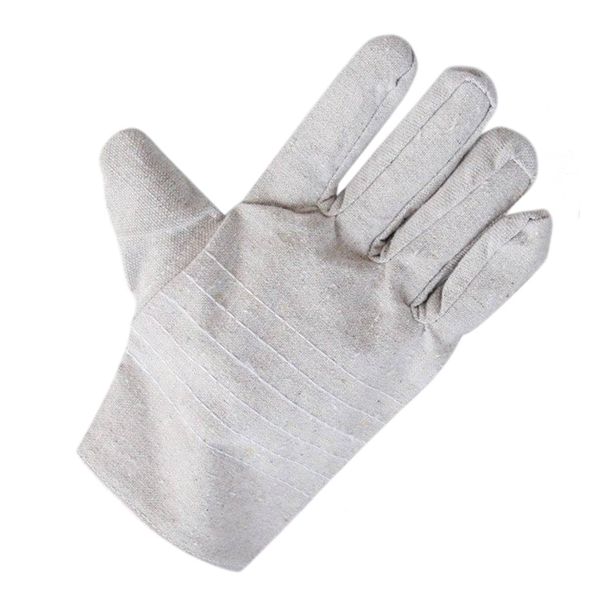 Canvas Welding Gloves Heat Resistant Double Layer Work Gloves 5 Pairs