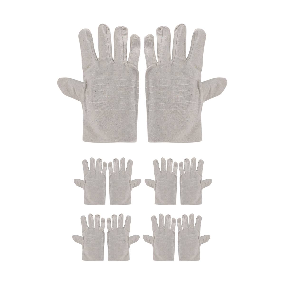 Canvas Welding Gloves Heat Resistant Double Layer Work Gloves 5 Pairs