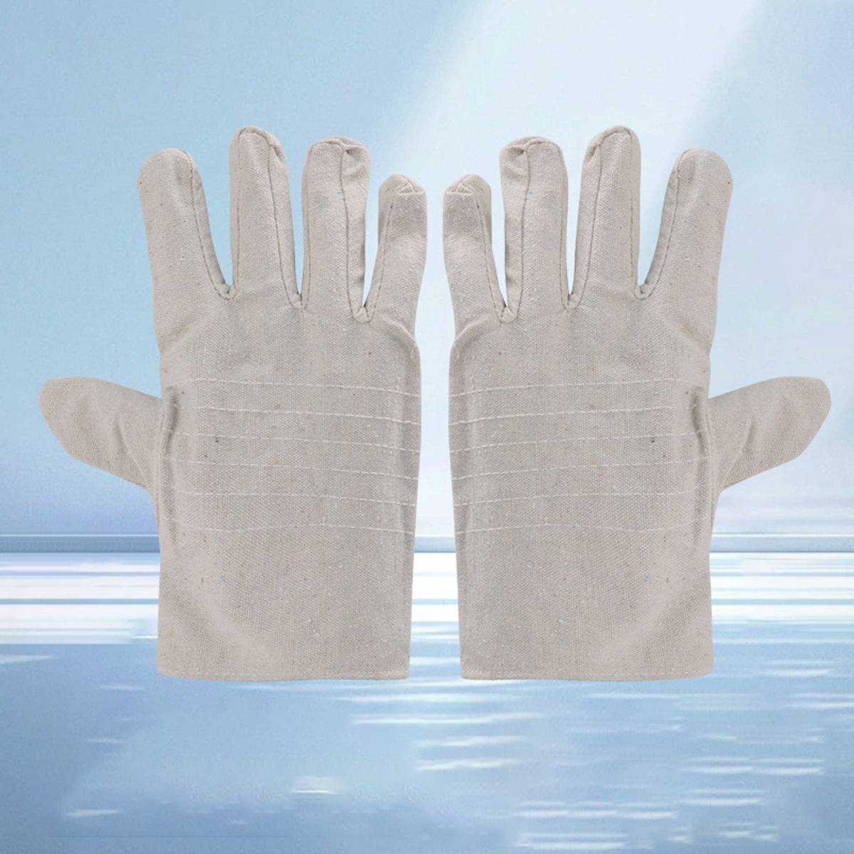 Canvas Welding Gloves Heat Resistant Double Layer Work Gloves 5 Pairs