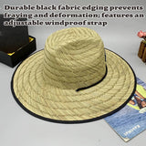 Wide Brim Braided Straw Jazz Sun Hat Outdoor Sun Protection