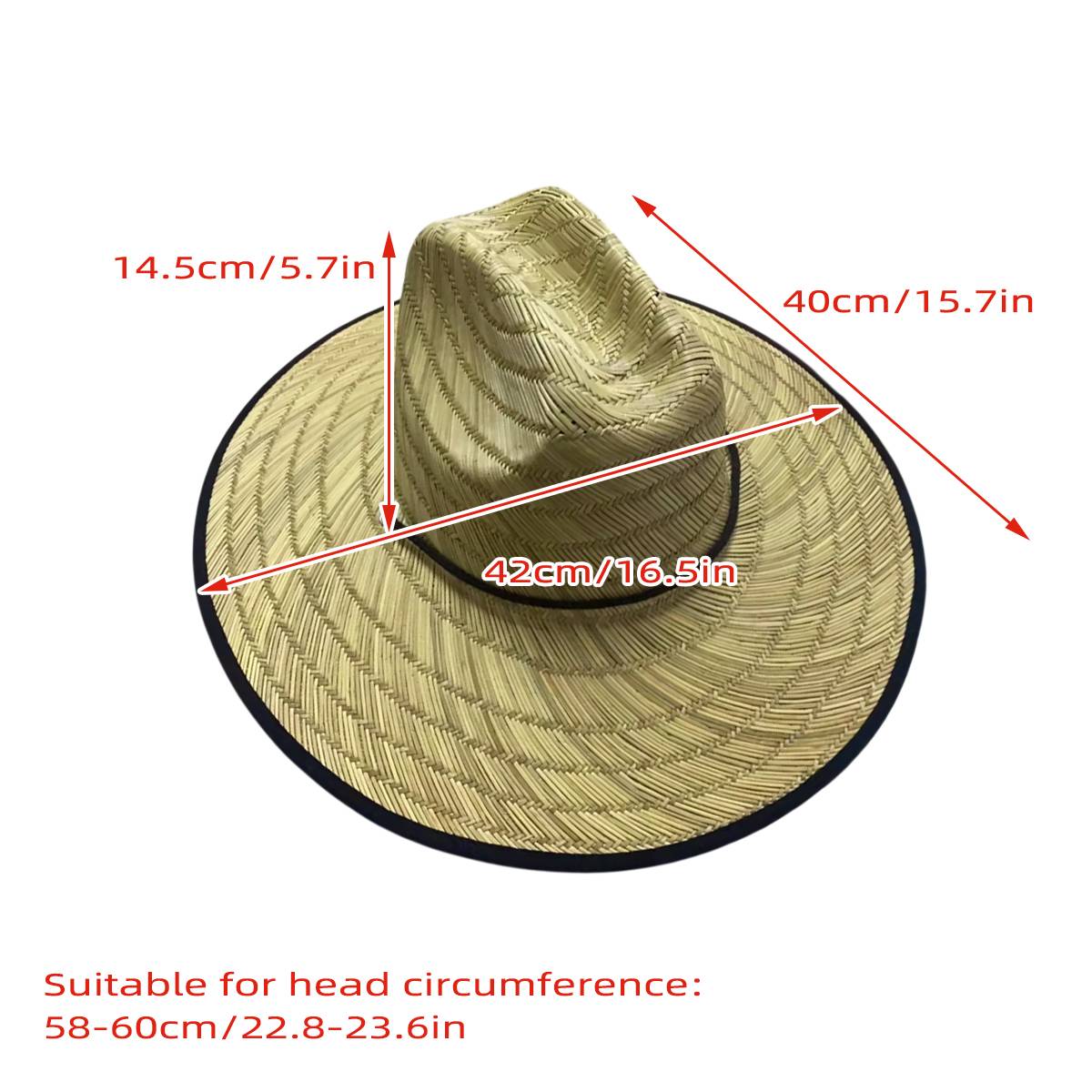 Wide Brim Braided Straw Jazz Sun Hat Outdoor Sun Protection